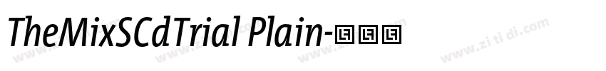 TheMixSCdTrial Plain字体转换
